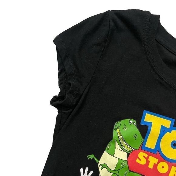 Toy Story Disney Pixar Juniors’ Scoop Neck Short Sleeve Black Graphic Tee Small - Picture 4 of 8